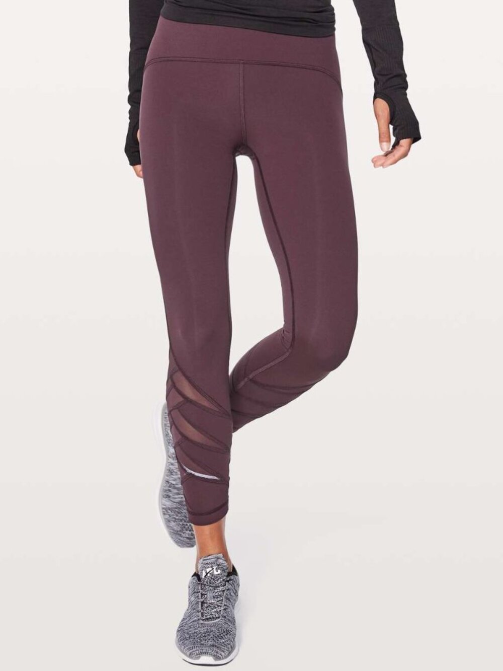 Lululemon Motionful 7/8 Tight 25" Black Cherry Size 2 W5ARQS